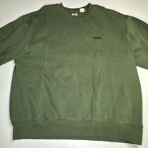 Levi's Mens Crewneck Sweatshirt Pullover Thyme Green Long Sleeve Relaxed Fit Lg